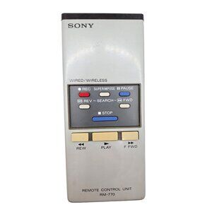 Sony Betamax Remote Control RM770 VCR Vintage OEM Genuine Tested Works 24789